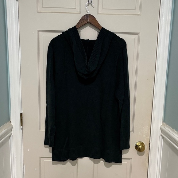 Forest Green Cable Knit Hooded sweater by Market & Spruce size 2x - Picture 4 of 5
